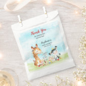 水彩の養殖動物ありがとう フェイバーバッグ (クリップ留めされた状態)