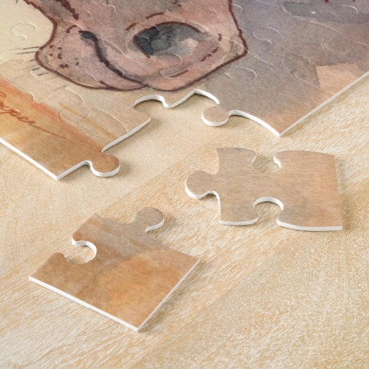 『水彩の馬の群れ』 ジグソーパズル (側面)