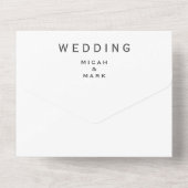 水彩の馬 シンプル ホワイト ウェディング   オールインワン招待状 (裏面)