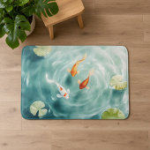 水彩の鯉の静けさ バスマット