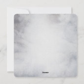 水彩の鹿と花のアクセント シーズンカード (裏面)