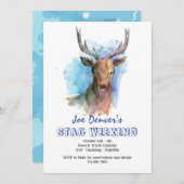 水彩の鹿の招待状 招待状 (正面/裏面)
