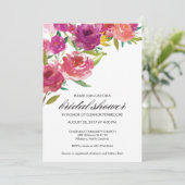 水彩はっきりしたフローラブライダルシャワー招待 招待状 (スタンド正面)