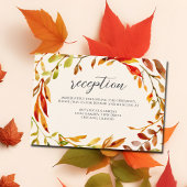 水彩はっきりした紅葉結婚披露宴 エンクロージャーカード