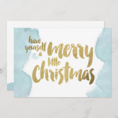 水彩は少しクリスメリーマス シーズンカード (正面/裏面)