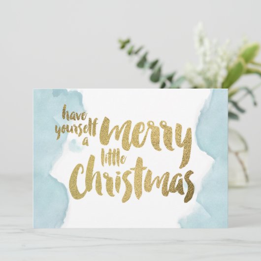 水彩は少しクリスメリーマス シーズンカード (スタンド正面)