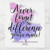 水彩は決して消え忘れない ワインラベル (シングルラベル)