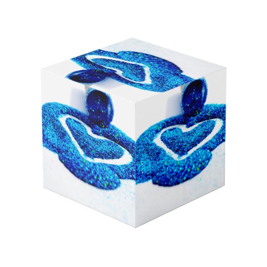 水彩は親切で謙虚な引用文 フォトキューブ (裏面アングル)