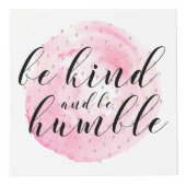 水彩は親切で謙虚な引用文 フォトキューブ (正面)