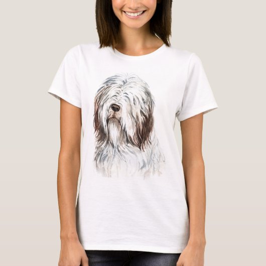 水彩ひげ付きカラー Tシャツ (正面)