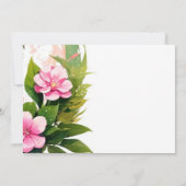 水彩ひげ タイガー ベイビー シャワー 招待状 (裏面)