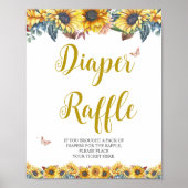 水彩ひまわりおむつくじ看板 ポスター (正面)