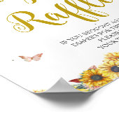 水彩ひまわりおむつラッフルサイン ポスター (角)