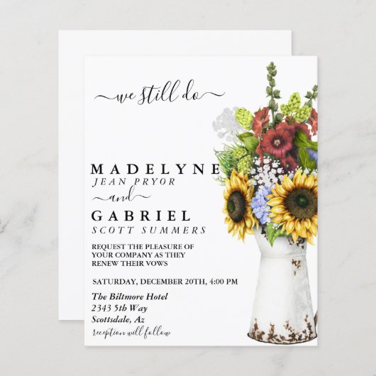 水彩ひまわりお洒落リニューアルはまだ行う (正面/裏面)