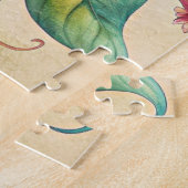 水彩ひまわりつる植物パズル#1 ジグソーパズル (側面)