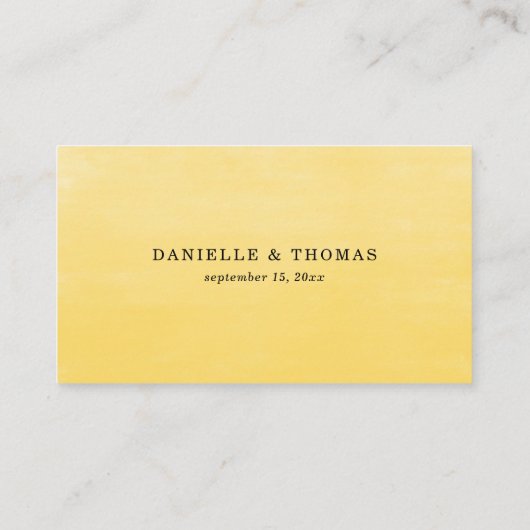 水彩ひまわりとユーカリのガーランド プレイスカード (裏面)