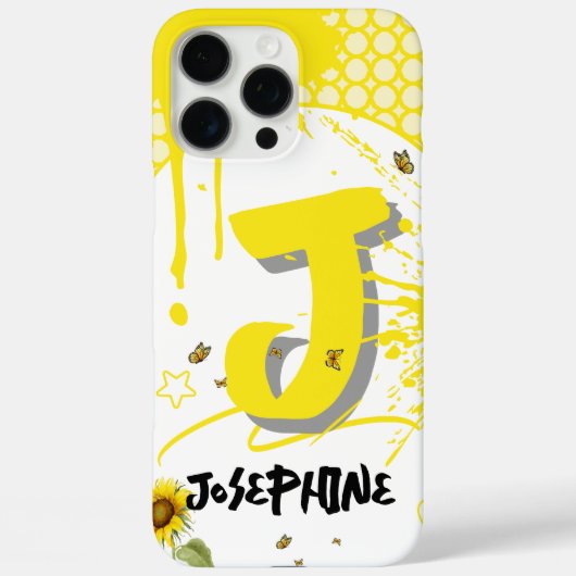 水彩ひまわりと蝶 Case-Mate iPhoneケース (裏面)