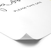 水彩ひまわりのプレゼント、どうぞおひとつお持ちください ポスター (角)