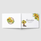 水彩ひまわりウェスタン素朴クインセアニラ ゲストブック (全面)