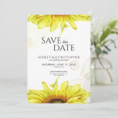水彩ひまわりウェディングシャワー セーブザデート (スタンド正面)