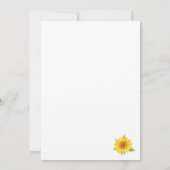 水彩ひまわりウェディング 招待状 (裏面)