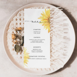 水彩ひまわりエレガントミニマリスト メニュー