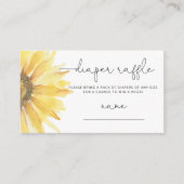 水彩ひまわりオムツラッフルチケット エンクロージャーカード (正面)