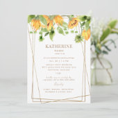 水彩ひまわりカスケードブライダルシャワー 招待状 (スタンド正面)
