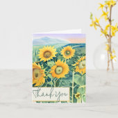 水彩ひまわりカスタマイズ可能 カード (黄色い花)