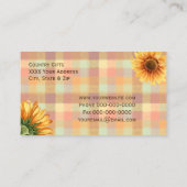 水彩ひまわりカントリープレイド 名刺 (裏面)