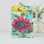 水彩ひまわりカード – 内空白の部 サンキューカード (スタンド正面)