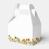 水彩ひまわりガーデンフローラベビーシャワー フェイバーボックス (裏面サイド)