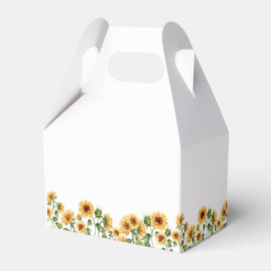 水彩ひまわりガーデンフローラベビーシャワー フェイバーボックス (裏面サイド)