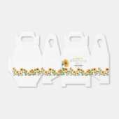 水彩ひまわりガーデンフローラベビーシャワー フェイバーボックス (折り畳みなし)