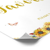 水彩ひまわりギフトサイン ポスター (角)