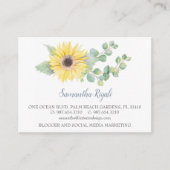 水彩ひまわりグリーンユーカリ事業 エンクロージャーカード (正面)