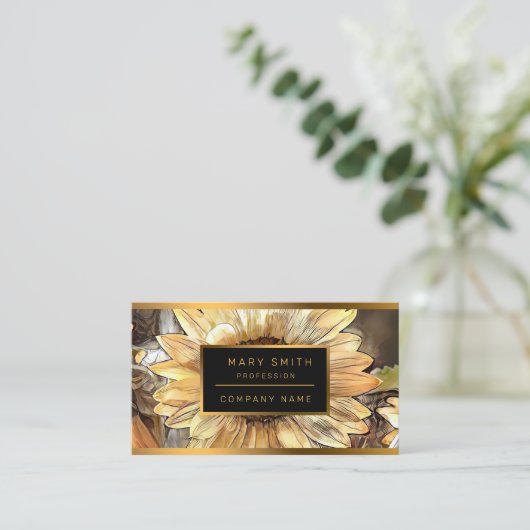 水彩ひまわりコレクシエレガントョン 名刺 (スタンド正面)