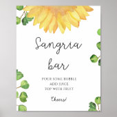 水彩ひまわりサンギリアバー ポスター (正面)