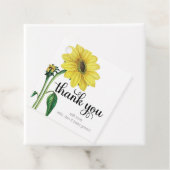 水彩ひまわりサンフラワーありがとうステッカー フェイバータグ (インサイチュ)