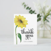 水彩ひまわりサンフラワー ポストカード (スタンド正面)