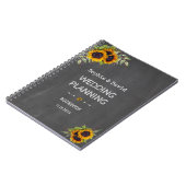 水彩ひまわりシャルボードウェディングプランナー ノートブック (左側)