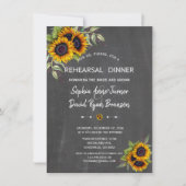 水彩ひまわりシャルボードリハーサルディナー 招待状 (正面)