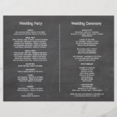 水彩ひまわりシャルボード結婚式 プログラム チラシ (裏面)