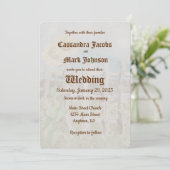 水彩ひまわりシーンの背景 招待状 (スタンド正面)