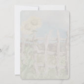 水彩ひまわりシーンの背景 招待状 (裏面)