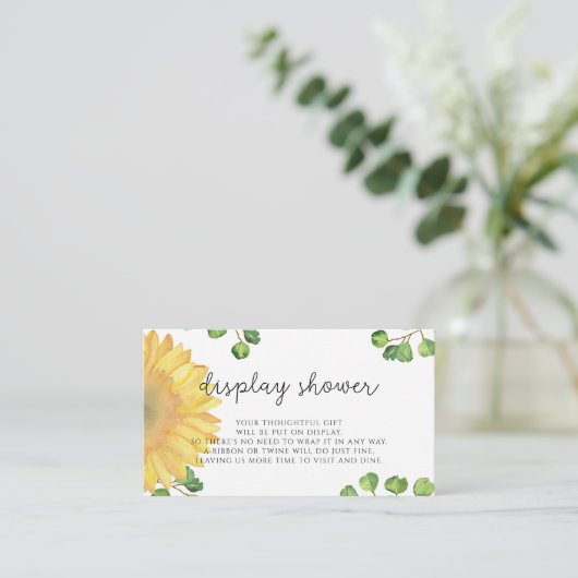水彩ひまわりディスプレイシャワー エンクロージャーカード (スタンド正面)