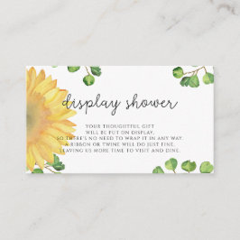 水彩ひまわりディスプレイシャワー エンクロージャーカード