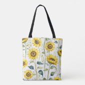 水彩ひまわりトートバッグ トートバッグ (裏面)