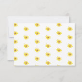 水彩ひまわりバプテスマベビー献身 招待状 (裏面)