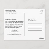 水彩ひまわりフローラクラフト日付の変更 ポストカード (裏面)